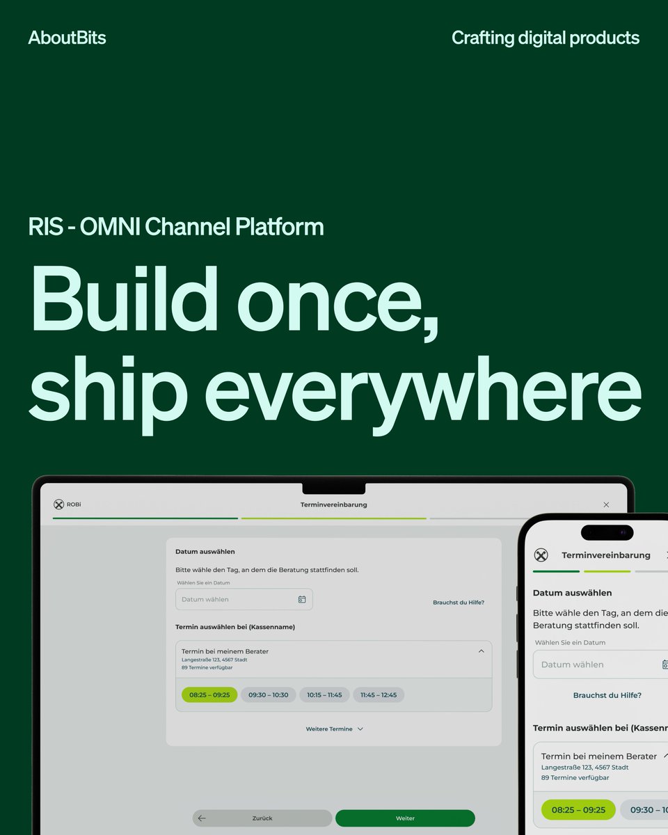 about_bits's tweet photo. 💡 Project Spotlight – Build Once, Ship Everywhere

Before OMNI, every new banking feature at @RIS_KonsGmbh  was built three times: web, app and internal banking tools. Now it's built once and available everywhere. 🏦🔁

Less duplicate work, consistent processes, faster growth. https://t.co/FvmAyW6Nv6