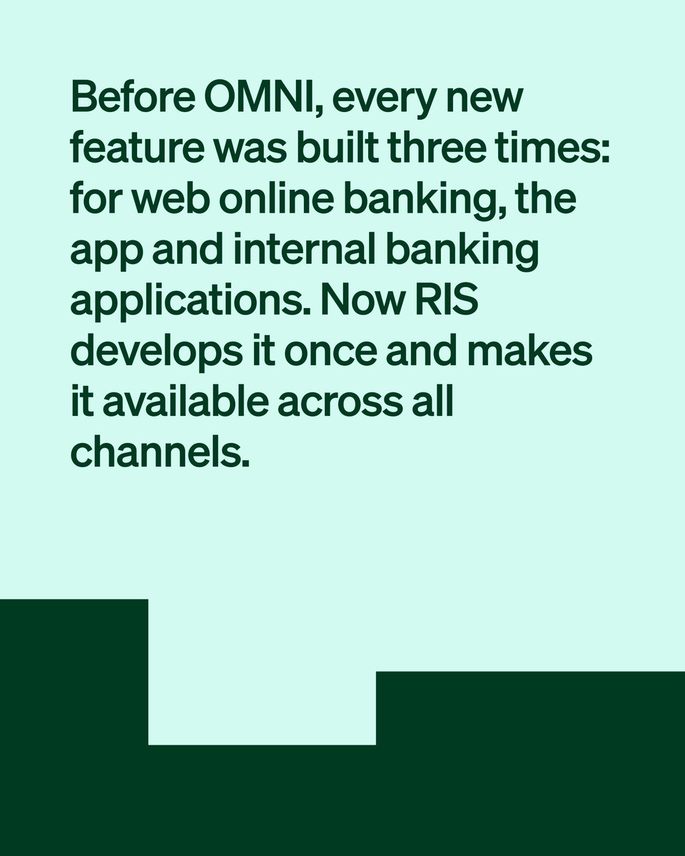 about_bits's tweet photo. 💡 Project Spotlight – Build Once, Ship Everywhere

Before OMNI, every new banking feature at @RIS_KonsGmbh  was built three times: web, app and internal banking tools. Now it's built once and available everywhere. 🏦🔁

Less duplicate work, consistent processes, faster growth. https://t.co/FvmAyW6Nv6