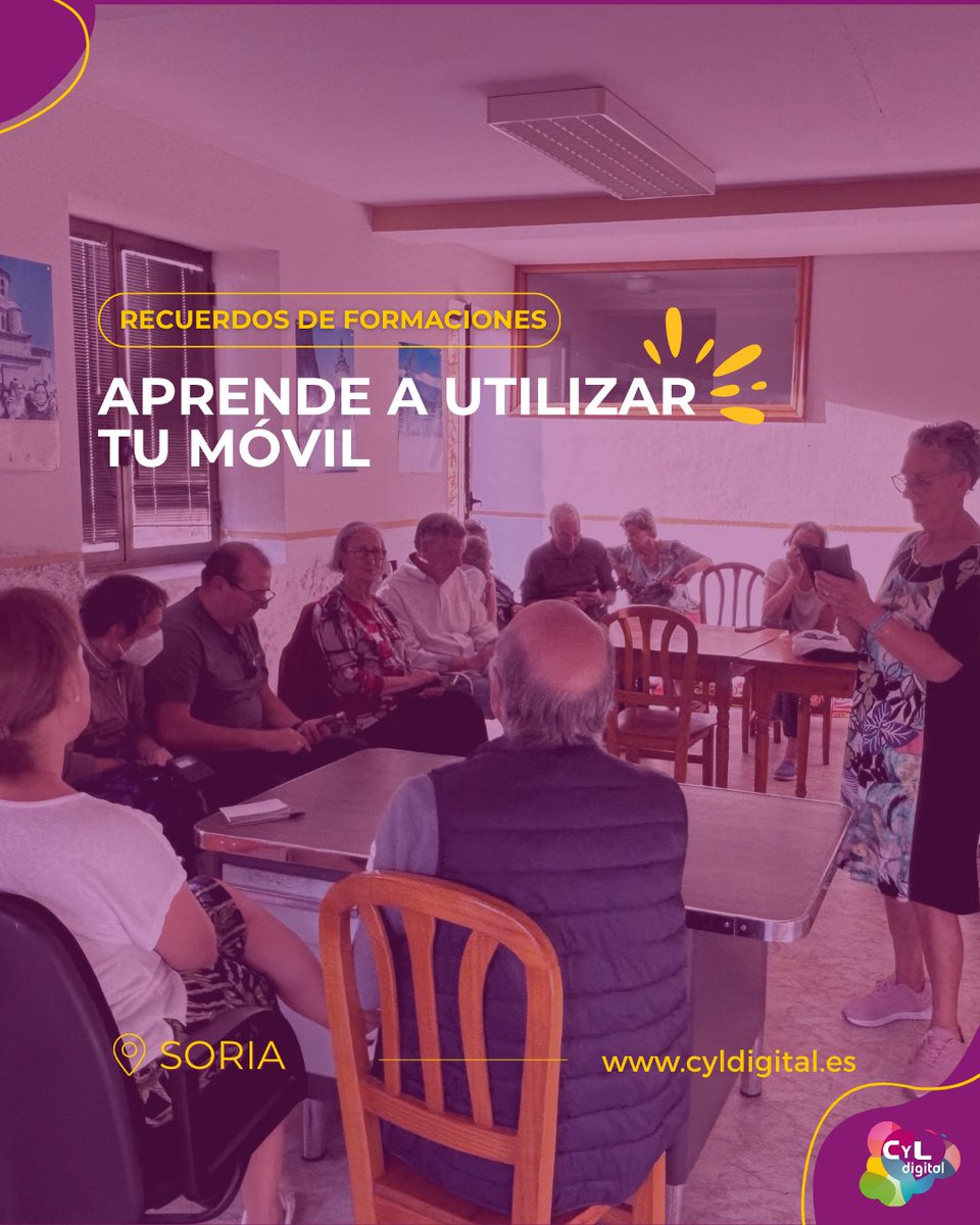 cyldigital's tweet photo. 📱✨ La formación digital llega a todos los rincones de Castilla y León.

🔍 Próximos cursos: https://t.co/Lk3JZkTZ2g

#CyLDigital #Soria #FormaciónDigital https://t.co/5LjmHdndhO
