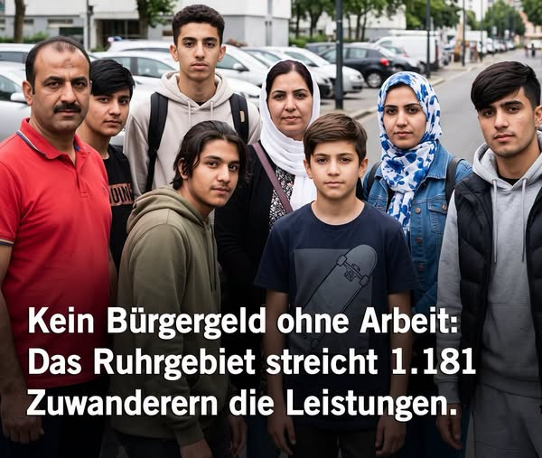 PikAssDE's tweet photo. Die Städte Duisburg, Gelsenkirchen, Dortmund &amp; Hagen haben 2025 insgesamt 1.181 Menschen aus Bulgarien &amp; Rumänien das Bürgergeld gestrichen, da kein Freizügigkeitsrecht vorlag. Eine Ausreiseverpflichtung wurde verhängt. Wie ist eure Meinung? 🧐 💬 #Bürgergeld #WDR #Ruhrgebiet https://t.co/kcK4MsiqBO