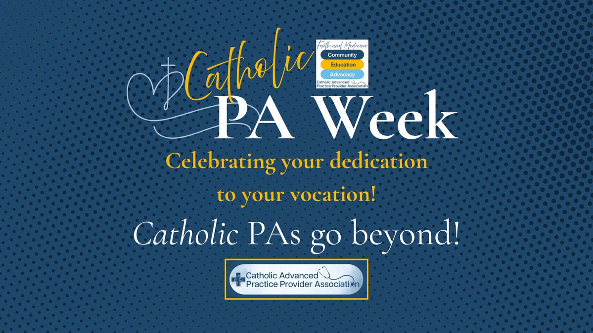 Catholic_appa's tweet photo. PA Week Day #2! 

Part One of the ERDs - The Social Responsibility of Catholic Health Care Services. Application of the social teaching of the Church and applying the light of faith to promoting a more compassionate and fair society. 

#PAWeek #ERDs @NCBCenter @CatholicMed https://t.co/XZFooeq99m