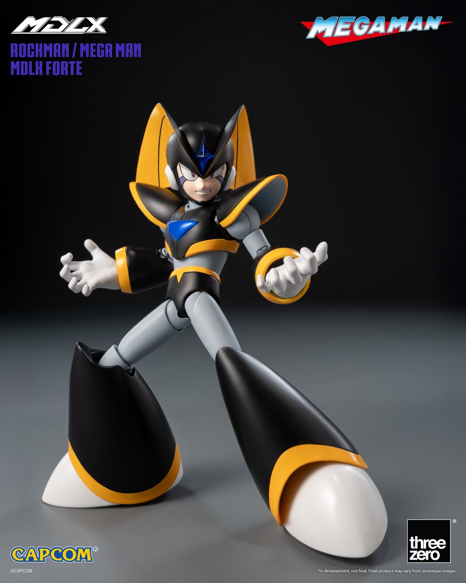 threezeroHK's tweet photo. 【Pre-order the MDLX Forte now!】

MDLX Forte Standard and Special Edition figures are now available for pre-order. The Standard Edition is available via the threezero Store, threezero Tmall, and authorized retailers worldwide. The Special Edition is available only through the threezero Store and threezero Tmall.

The figure comes equipped with his dedicated weapon, the Forte Buster, alongside a Two-shot Plasma Projectile Effect piece to replicate high-speed rapid-fire scenes, the Special Edition upgrades the Plasma Projectile Effect piece from two-shot to three-shot. Additional accessories include multiple interchangeable faceplates and hands, further enhancing playability and display possibilities.

©CAPCOM

※ This item is available worldwide, excluding Cuba, Iran, “North Korea”, DPRK, Syria, Crimea, Sevastopol, Russia, Venezuela, Belarus, Donetsk, Luhansk, Ukraine, Zaporizhzhia, and Kherson.
※ In development. Final product may vary from promotional images.

SRP: 52 USD / 380 RMB / 410 HKD / 8,450 JPY

https://t.co/nVbf43nI70
https://t.co/uuF7HHMVCQ

#threezero #MegaMan #Rockman #Forte #MDLX