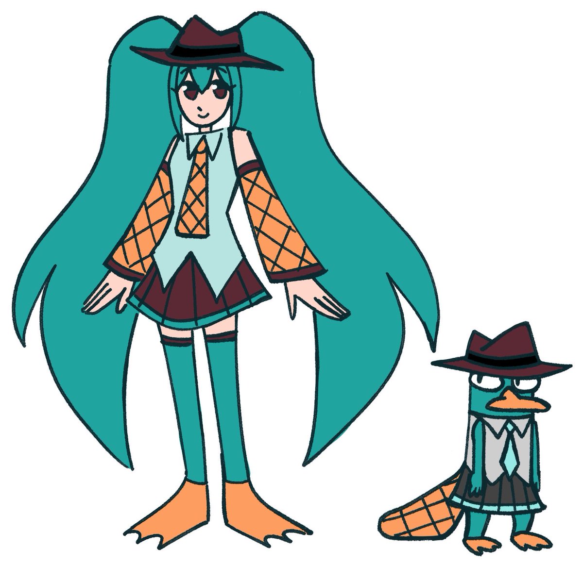 precisespace's tweet photo. I realized I've never seen perry miku so I did this as a warmup today
dwampy please collab w vocaloid to make a figure please
#phineasandferb #pnf #hatsunemiku #perrytheplatypus https://t.co/wx7J8AWTKB