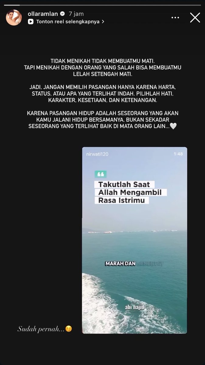 txtdri's tweet photo. captionnya olla ramlan soal pernikahan. ada benernya juga? https://t.co/CE3IsDxGiB