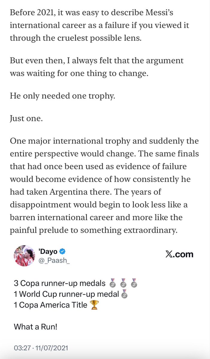 _Paash_'s tweet photo. Wrote about this in my piece on him. 

Winning a major completely changed the perspective. It became having 3 Runner-up medals and 1 Trophy. The perspective change began in 2021. 

You can read the entire piece here - https://t.co/Bowjq5L0DJ https://t.co/ypqzxGnfO5