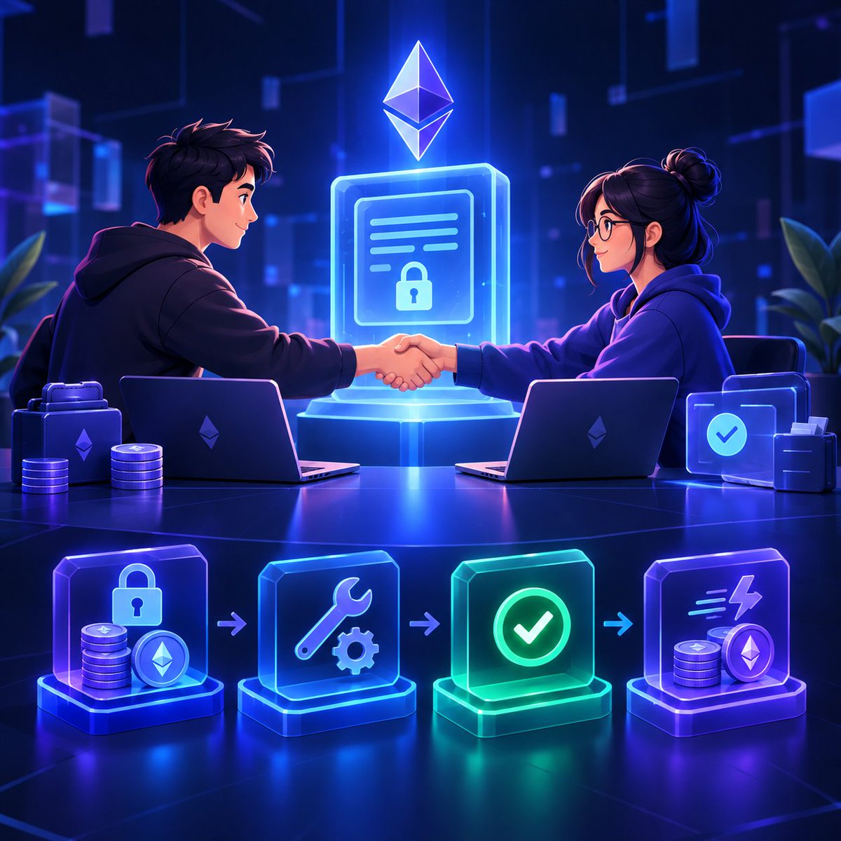 EscrowProtocol's tweet photo. The problem was never just payments.
It was trust.
Who pays first?
Who delivers first?
What happens when expectations don’t match?
Escrow Protocol brings the agreement on-chain:
🔒 Lock the payment
🛠️ Build the work
✅ Verify the outcome
⚡ Settle transparently

#Ethereum #Web3 https://t.co/jPesFxxL2h
