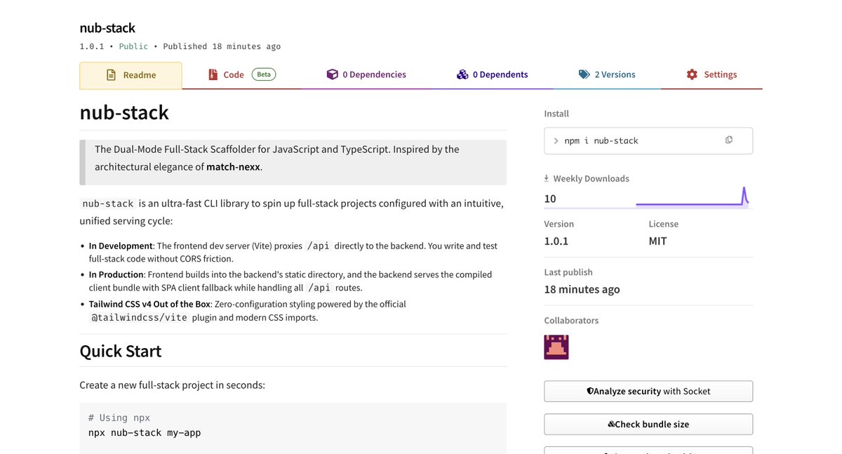 iamfavour3's tweet photo. nub-stack 1.0.1
https://t.co/meEyI38dQD

#javascript #typescript #softwareengineering #opensourcecontribution #os https://t.co/V1gaT0gjkD
