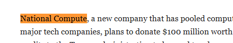 thememedoctor_'s tweet photo. This is wrong

Company that was hired to create National Compute Grid by Trump is called 'National Compute' with the mark NC 
https://t.co/YVDUKdYP39

And that was announced today and there is no official confirmation for Marshall nor any other AI models

So makes sense to run the company that Trump hired