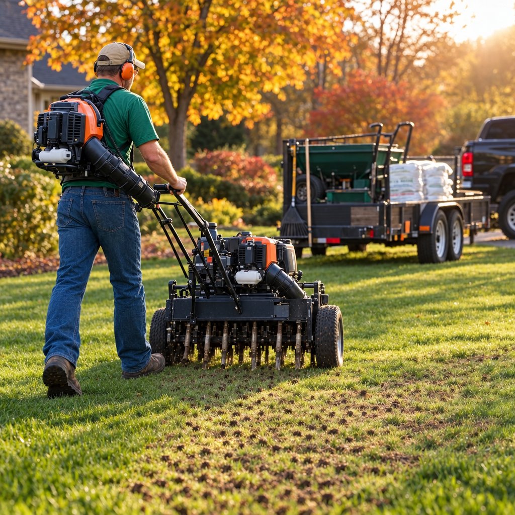 affordableva's tweet photo. 🍂 Rethink fall mowing: adjust height and frequency as growth slows to reduce stress and support healthier grass. Pair smart mowing with aeration, overseeding, fertilization and soil improvement for a stronger lawn next spring. 🌱 #LawnCare #FallLawnCare… https://t.co/0kgv3ZjvuW