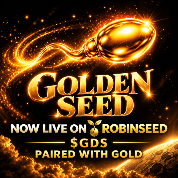 robinseed_xyz's tweet photo. 🌟 NEW LAUNCH ON ROBINSEED

Golden Seed ✔️ $GDS is LIVE 💰

Not planted. Conceived.
Not waiting. Swimming. 🏊‍♂️✨

The most universal symbol of creation ➡️ now with a crypto twist.

━━━━━━━━━━━━━━━
🥇 Paired with Gold
🔥 50% of creator fees → burns
🌱 Built on Robinhood Chain
😂 Community-driven meme culture
━━━━━━━━━━━━━━━

Welcome $GDS to the RobinSeed ecosystem 🌱

👉 Buy here
https://t.co/wqnx8W3g7D

DYOR before participating.