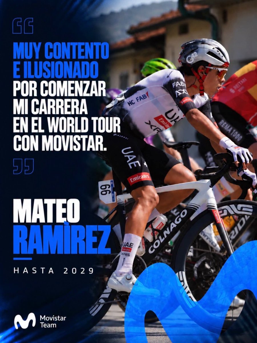 almeida_ernesto's tweet photo. El joven ciclista ecuatoriano #MateoRamirez  tiene nuevo equipo el @Movistar_Team https://t.co/F77Hsk8iwN