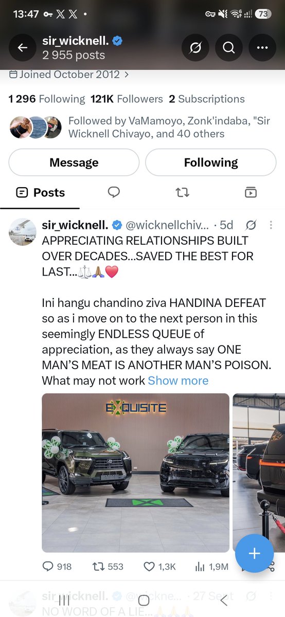 MelodyMu47's tweet photo. @six_papi Harisi bhaiskopo iri bro. That was Wicknell's last post. You shall never see them again https://t.co/itfOpvqRVl