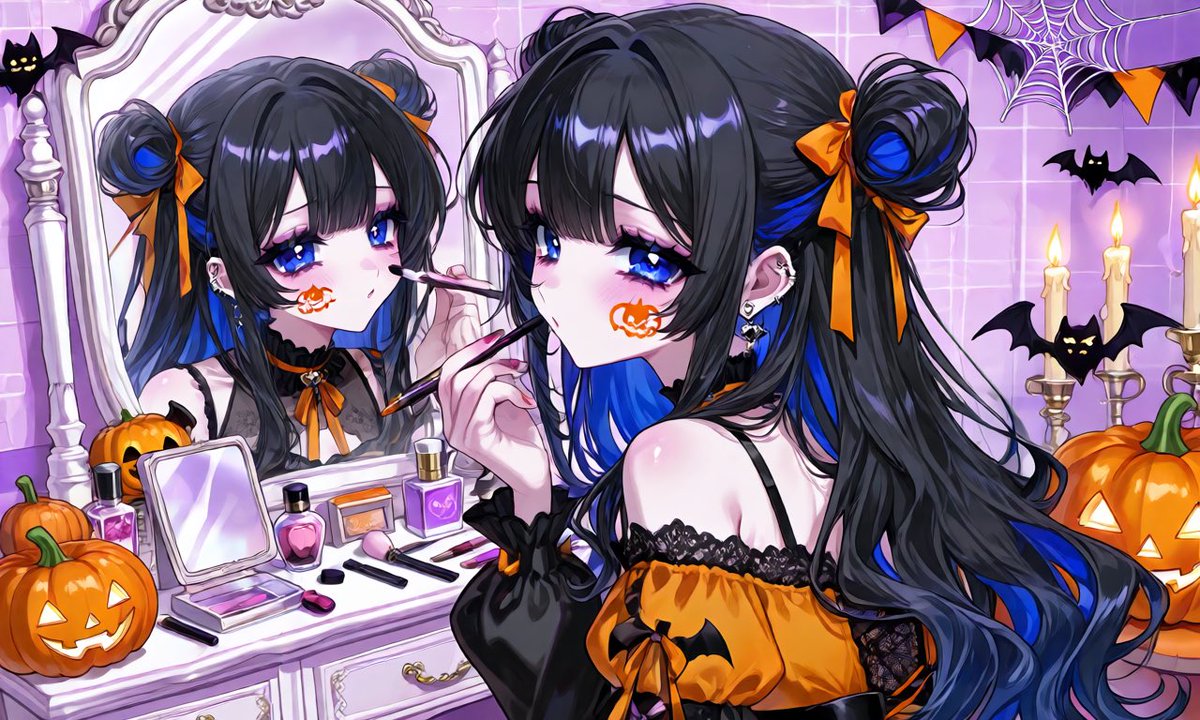 i7cgjb's tweet photo. ꒰ プロンプト配布 ꒱
　
　ハロウィンパーティーの準備中🎃🦇🕸

🔗→ https://t.co/t2aJLU0m6F

ff外内問わずご使用👌🏻 ̖́-
ご使用の際は引用🐰🎀
モデロラによって差が出るかもしれません😿

⚠︎パクリ・参考の意図ございません⚠︎
⚠︎ 既出でしたら削除致します⚠︎ https://t.co/ZGcbtSEspx