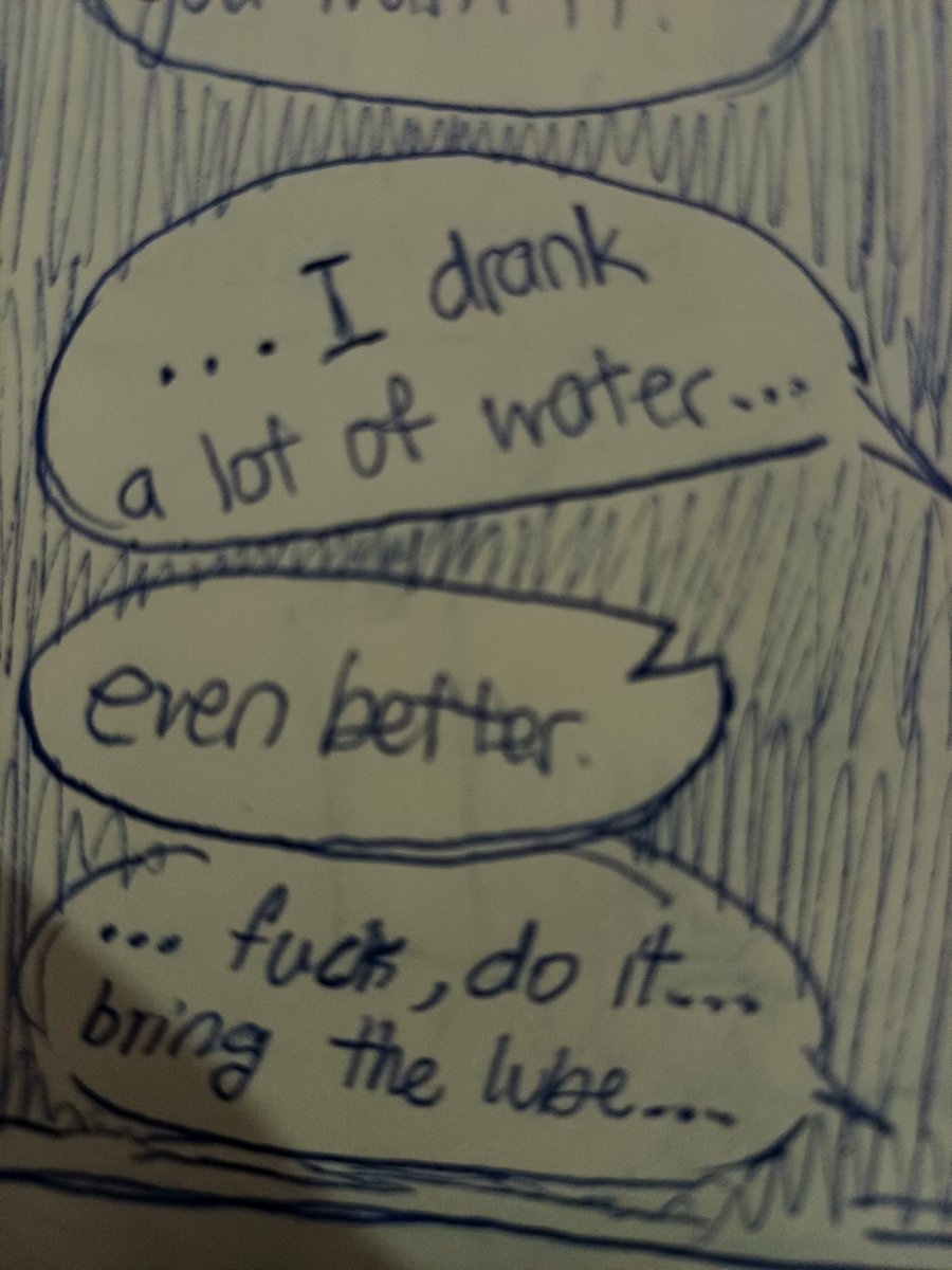 jasper200005's tweet photo. Draft for the comic I'm making
 ( ͡° ͜ʖ ͡°) #pisskink #watersports #kinktober https://t.co/dUTTUNBpxS