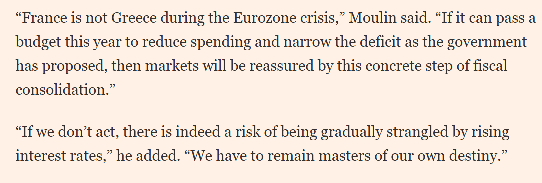Valen10Francois's tweet photo. Quite remarkable to have leading Presidential frontrunner threaten to prosecute France's Central Bank governor for "Treason" (should he win) 

This is what the Governor said: https://t.co/PM1W4sfbcj