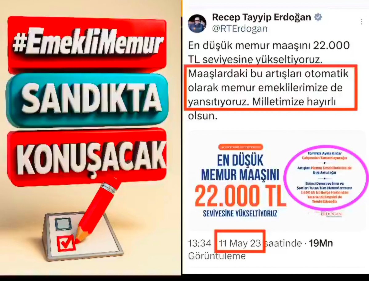 gulmez_gul31294's tweet photo. @Akparti @RTErdogan Siyasi Ahlak nedir❓️
#EmekliMemur un yasal seyyanen zam hakkını,
Seçim malzemesi yapıp 
Meydanlarda söz vermek,
Seçimden sonra
Hileyle 
EL KOYMAK MI❓️
2,5 milyon emekli memuru KANDIRMAK MI❓️
Bizler
#MemurEmeklisineAdalet için;
Yalana,
Adalet sizliğe
OY VERMEYECEĞİZ‼️ https://t.co/0joVgOzBMh