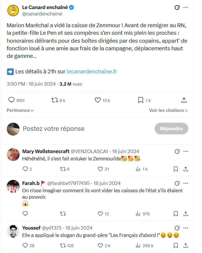 Idiotinthecitys's tweet photo. @knafo_sarah Haha commence déjà par essayer de récup la thune que la nièce lepen vous à tiré https://t.co/ju7VxGz10P