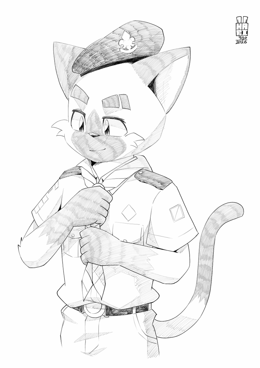 MBR_AHU's tweet photo. Kousuke in a Thai Scouts uniform.
#FurryArt #BoyScouts https://t.co/KOAAt0irLs