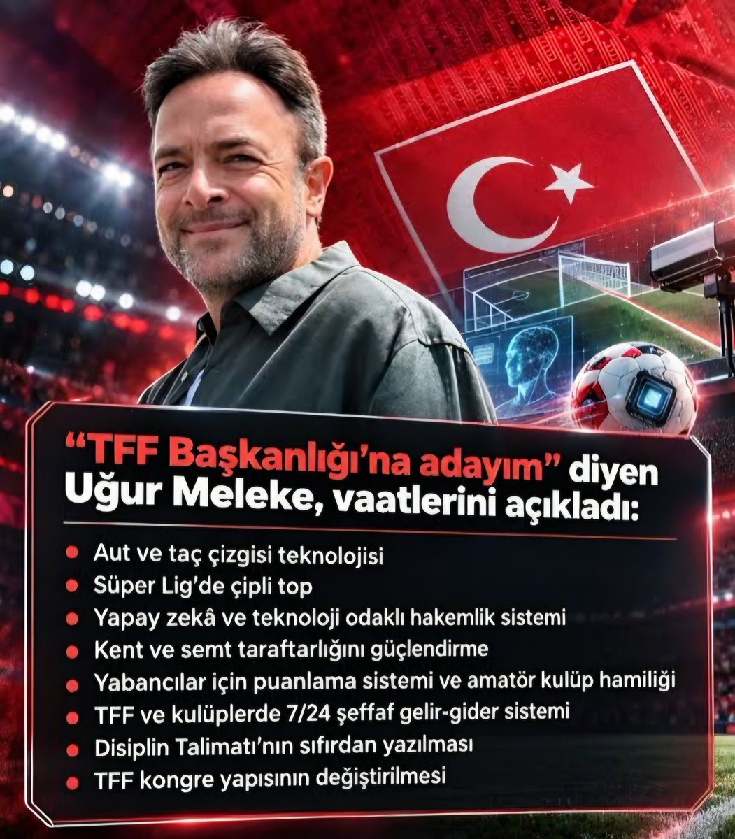 UgurMeleke's tweet photo. TFF başkanlığına adayım (3): 
Çare beton değil “Endüstri 5.0”

TFF’nin yıllık bütçesi 9 milyar lira... Ben bu paranın yüzde 10’unu “ar-ge”ye ayırarak, FIFA’ya da model olacak bir inovasyon paketi öneriyorum: Süper Lig’deki tüm statların tüm çizgilerine ELC (elektronik çizgi sistemi) kurulmalı. Hiçbir pozisyonda aut mu-değil mi, ceza alanının içi mi-dışı mı tartışması kalmamalı. İTÜ’de-ODTÜ’de şahane teknokentlerimiz var. Oradaki akademisyenlerimize futbolcu kramponuna-formasına takılacak mini çipler-kameralar ürettirelim. Bir gün belki temasın şiddetini dahi ölçebilelim bu yolla. Beton değil, delikanlılık değil, “Endüstri 5.0” konuşulan bir futbol ekosistemi yaratalım hep birlikte.

1)Aut-taç çizgisi teknolojisini getireceğim
Türkiye’de hiç kimse “gol çizgisi teknolojisi”ne neden bir türlü geçemediğimizi anlamadı. Ancak ben sadece kale çizgilerinin değil, tüm statlarının tüm çizgilerinin elektronik olarak izlenebileceği bir model kurmayı hayal ediyorum. MHK başkanı kim olsun diye boşa tartışmak yerine, hakemlerin üstündeki yükü azaltalım istiyorum teknoloji yardımıyla.

2)Süper Lig’e çipli top
Türkiye’de hiç kimsenin anlam veremediği bir başka konu da, çipli topa bir türlü geçemememiz. Yarı otomatik ofsayt sistemini satın alıyorsunuz, ancak hâlâ topun ayaktan çıktığı anı operatör belirliyor. Akla-mantığa-bilime ihanettir bu. Yeni sezonda ilk yapılması gereken iş, Süper Lig’de çipli top uygulamasına geçilmesi.

3)Hakemliğin inovasyona ihtiyacı var
Endüstri 4.0’ı duymuşsunuzdur. Makinelerin, yazılımların ve yapay zekânın birbiriyle iletişim kurarak hayatı kolaylaştırmasını hedefleyen sanayi hamlesi. Şimdi endüstri 5.0 konuşuluyor, bir önceki versiyonun insanla daha fazla işbirliği yapan modeli.

Yarı otomatik ofsayt teknolojisi, zaten bir endüstri 4.0 hamlesi... Ama bence bir ara teknoloji. Çok yakında futbol topları gibi kramponlarda, hatta formalarda da küçük çipler olacak. Ayakların birbirine temasını da ölçecek, çekmeyi-itmeyi de. Amacım, teknokentlerle ortak çalışarak FIFA’ya model olabilecek inovatif ürünler yaratmak. Nesnelerin interneti yardımıyla hakemin üzerindeki yükü minimuma indirmek. 

Artık asla dikiş tutmayan MHK modeliyle ilgili fikrimi de daha önce yazmıştım: Komitenin başına Collina, Lahoz, Rosetti seviyesinde bir eğitmen getirmek. Yeniden bir hakem akademisi kurmak ve tamamen eğitime odaklanmak. Hakem atamalarını kura yoluyla yapmak. Kurayı da çocuk hakem adaylarına çektirmek.

4)Kent taraftarlığını güçlendirmek zorundayız
Türk futbolunun en büyük problemlerinden biri de 81 vilayetin belki 75’inde ağırlıkla üç büyüklerin tutulması. Kent ve semt taraftarlığının ölümü.

Atalanta kulübü bugün Bergamo’da doğan her çocuğa bir forma, bir de logolu biberon hediye ediyor. Osasuna bunu bir adım ileri taşımış. Her çocuğun ilk banka hesabını onlar açıyor, 50 euro yatırıyor. Amaç orada doğan çocukların Inter-Milan-Real Madrid yerine kendi kent takımını tutması.

TFF olarak kent ve semt taraftarlığına yatırım yapmak zorundayız. 4 büyük oligarşisini kırmak, 4 büyüğe de iyi gelecektir inanın.

5)Her ekstra yabancı için bir amatör kulüp hamiliği
Daha önce de ifade etmiştim. Yabancı sınırını tarihe gömüp yerine “lig seviyesi, milli olma sayısı, yaş vs kriterleri puanlayarak oluşturulan bir vize sistemi” getirmek istiyorum. Kulüpler minimum puanı toplayamayan bir ekstra yabancı oyuncu daha kaydedebilirler, ancak bir şartla: Vize koşullarını sağlayamamış her yabancı için bir amatör kulübün hamisi olacaklar. Bir yıllık tüm masraflarını karşılayacaklar.

++++
https://t.co/WA1NTlWPGW