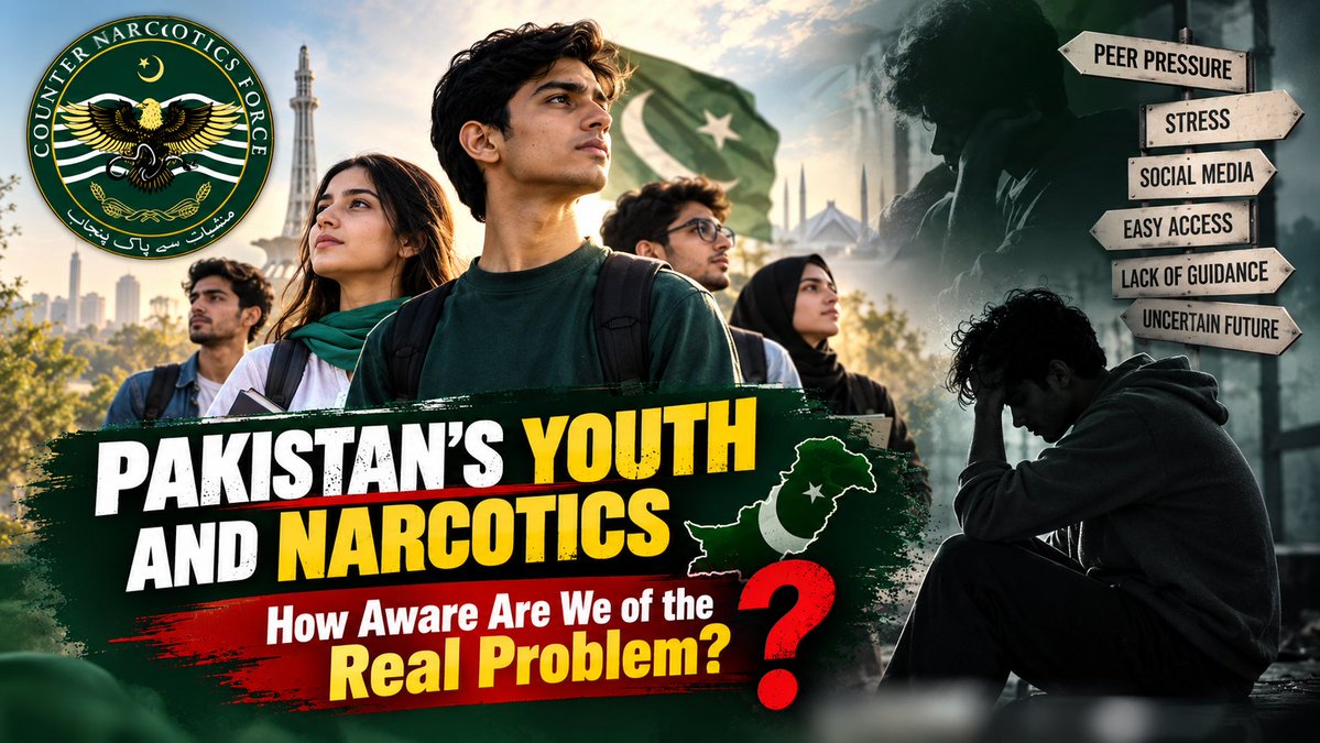 Punjabcnf's tweet photo. (پاکستان کے نوجوان اور منشیات ہم اصل مسئلے سے کتنے واقف ہیں)                                         پاکستان کی نوجوان نسل ہمارے ملک کی سب سے بڑی طاقت ہے، لیکن سوال یہ ہے کہ کیا ہم اس طاقت کو منشیات کے بڑھتے ہوئے خطرے سے محفوظ رکھنے کے لیے حقیقت میں تیار ہیں؟ ہم اکثر منشیات کے مسئلے کو صرف ایک عادی شخص، ایک خراب دوست یا کسی ایک نشہ آور چیز تک محدود کر دیتے ہیں، حالانکہ حقیقت اس سے کہیں زیادہ پیچیدہ ہے۔ مسئلہ صرف یہ نہیں کہ نوجوان منشیات استعمال کیوں کرتے ہیں، بلکہ اصل سوال یہ ہے کہ وہ اس راستے پر پہنچتے ہی کیوں ہیں؟ کیا اس کے پیچھے دوستوں کا دباؤ ہے، ذہنی دباؤ ہے، گھر میں توجہ کی کمی ہے، بے مقصدی ہے، سوشل میڈیا کا اثر ہے، آسان دستیابی ہے یا مستقبل کے حوالے سے بڑھتی ہوئی بے یقینی؟                                                                                                                          ایک نوجوان جب پہلی مرتبہ کسی نشہ آور چیز کو آزمانے کا فیصلہ کرتا ہے تو ضروری نہیں کہ اسے اندازہ ہو کہ یہ فیصلہ اس کی تعلیم، صحت، خاندان، تعلقات اور پورے مستقبل کو کس طرح متاثر کر سکتا ہے۔ اکثر ابتدا تجسس، تفریح یا دوستوں کے دباؤ سے ہوتی ہے، لیکن یہی تجربہ آہستہ آہستہ ایک ایسی عادت میں تبدیل ہو سکتا ہے جس سے نکلنا آسان نہیں رہتا۔ یہاں والدین کا کردار بھی انتہائی اہم ہے، کیونکہ صرف یہ کہنا کافی نہیں کہ "میرے بچے کو ایسا مسئلہ نہیں ہو سکتا"۔ والدین کو اپنے بچوں کے دوستوں، ان کے رویے، جذبات، سرگرمیوں اور ذہنی کیفیت کو سمجھنے کی ضرورت ہے۔ اسی طرح اسکول، کالج، یونیورسٹی، میڈیا اور معاشرے کی بھی ذمہ داری ہے کہ نوجوانوں کو صرف ڈرایا نہ جائے بلکہ انہیں درست معلومات، صحت مند سرگرمیاں، ذہنی معاونت اور اپنے مسائل بیان کرنے کے محفوظ مواقع فراہم کیے جائیں۔                                                                                                                                                        ہمیں یہ بھی سمجھنا ہوگا کہ نشے کا شکار ہونے والے ہر نوجوان کو صرف "برا بچہ" کہہ دینا مسئلے کا حل نہیں۔ اسے سمجھنے، بروقت مدد فراہم کرنے اور ضرورت پڑنے پر ماہرین تک پہنچانے کی ضرورت ہوتی ہے۔ سب سے اہم بات یہ ہے کہ منشیات کے خلاف جنگ صرف کارروائیوں سے نہیں جیتی جا سکتی؛ اس کے لیے گھر، تعلیمی ادارے، معاشرہ، میڈیا اور ریاست سب کو مل کر کام کرنا ہوگا۔ ہمیں اپنے نوجوانوں کو صرف یہ نہیں بتانا کہ منشیات سے دور رہو، بلکہ انہیں یہ بھی بتانا ہوگا کہ زندگی میں آنے والے دباؤ، ناکامی، تنہائی اور پریشانی کا سامنا صحت مند طریقے سے کیسے کیا جائے۔ کیونکہ اگر ہم اصل مسئلے کو نہیں سمجھیں گے تو صرف اس کے نتائج سے لڑتے رہیں گے۔                                                                                                       پاکستان کی نوجوان نسل ہمارا مستقبل ہے، اور اس مستقبل کو محفوظ بنانے کے لیے ضروری ہے کہ ہم منشیات کو صرف ایک جرم یا سماجی برائی کے طور پر نہیں بلکہ ایک سنجیدہ معاشرتی اور صحت کا مسئلہ سمجھیں۔ سوال یہ نہیں کہ ہمارے نوجوان خطرے میں ہیں یا نہیں، سوال یہ ہے کہ ہم انہیں محفوظ رکھنے کے لیے آج کیا کر رہے ہیں۔۔۔

punjabcnf #safepunjab #narcoticsawareness #drugawareness #reportnarcotics #youthawareness #helpline1012 #cnf