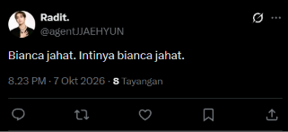 ZACHGcase's tweet photo. kaya lagi ngambek ke pacar, syesye radit bianca https://t.co/tC8lEsLnJu