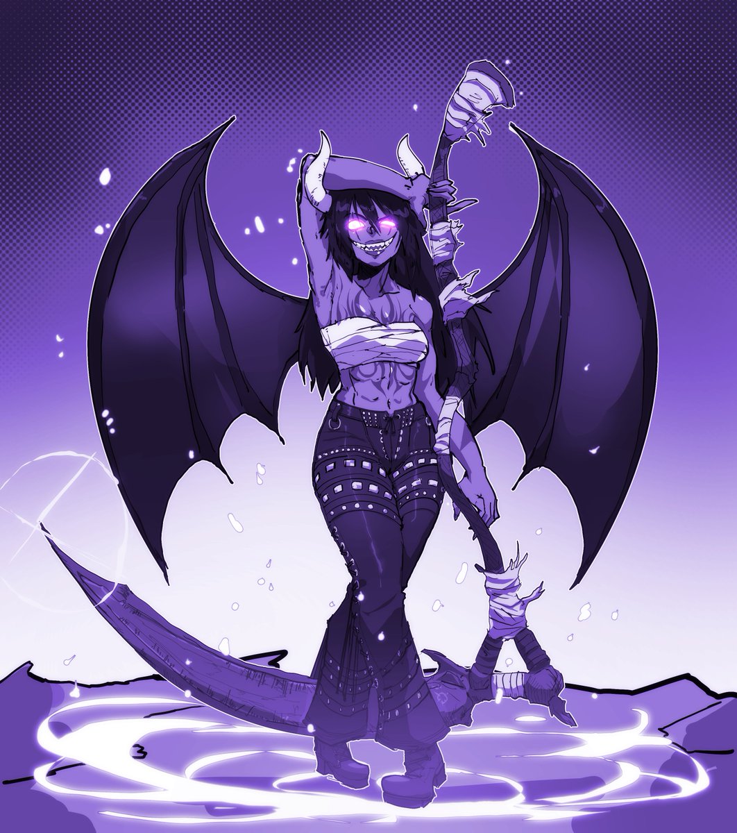 ChulipKupo's tweet photo. Comm for @Funky_Psychosis of his beloved Enya in her devil form https://t.co/P7Icy5Tu6o