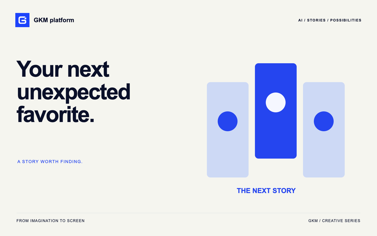 GKMplatform's tweet photo. That rare moment when the next story feels exactly right.

Discovery is part of the experience we imagine for GKM Shorts.
#GKM https://t.co/J7w5e43jTx