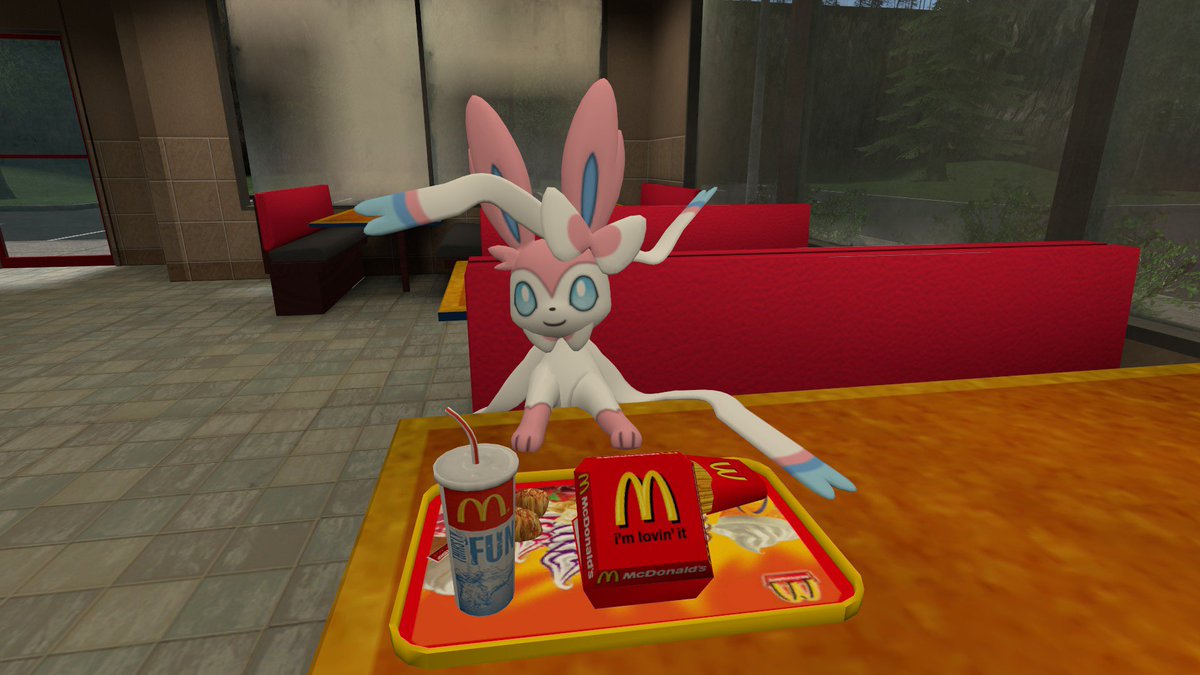 TsarSylveon's tweet photo. Sylveon at McDonald’s https://t.co/ukuQjb85yV