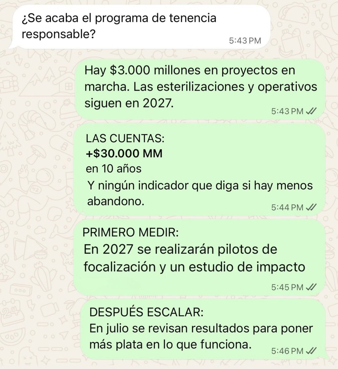 GobiernodeChile's tweet photo. ¿Se acaba el programa de tenencia responsable?  No. 👇

Te lo aclaramos. https://t.co/aDFcNTGko6
