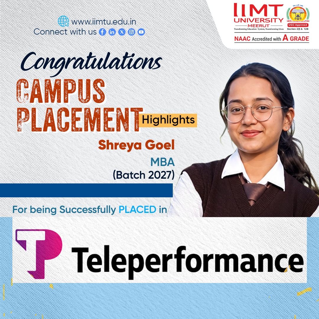 IIMT_U's tweet photo. 🎉 Congratulations to our students on securing placements at Teleperformance! 🎓💼 Your hard work, dedication & perseverance have paid off. Wishing you success in this exciting new chapter! 🚀👏
#IIMTUniversity #StudentSuccess #IIMTU #CampusPlacement #Teleperformance #IIMTian https://t.co/hHW6fCDocq