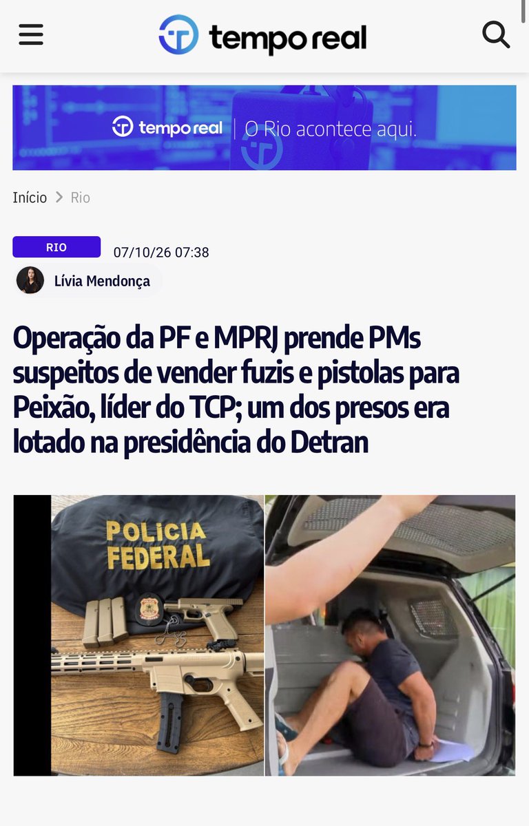 eduardopaes's tweet photo. Quem vende fuzil pro Peixão estava nomeado na presidência do Detran do Governo do Estado.
Aí acham que eu exagero ao dizer que o crime organizado sentou no Palácio Guanabara…. https://t.co/bPCcTQkyox