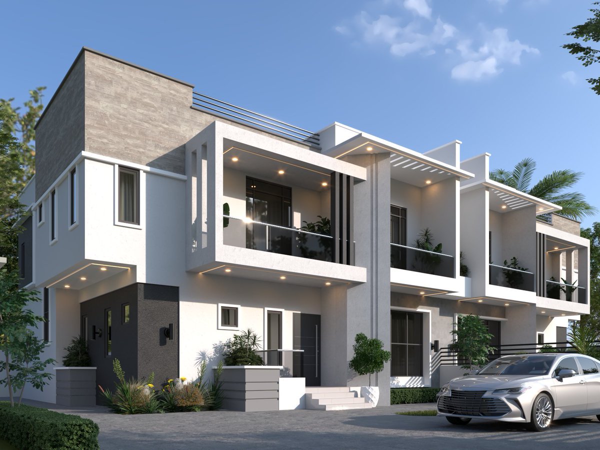 _bakafeez's tweet photo. N W A N K W O. 
Proposed 4-bedroom semi-detached duplex.

290sqm

Designed by @_bakconstd 
Rendered- @_bakconstd 

W/f- SketchUp &amp; V-Ray. https://t.co/TTAUPvfzYE