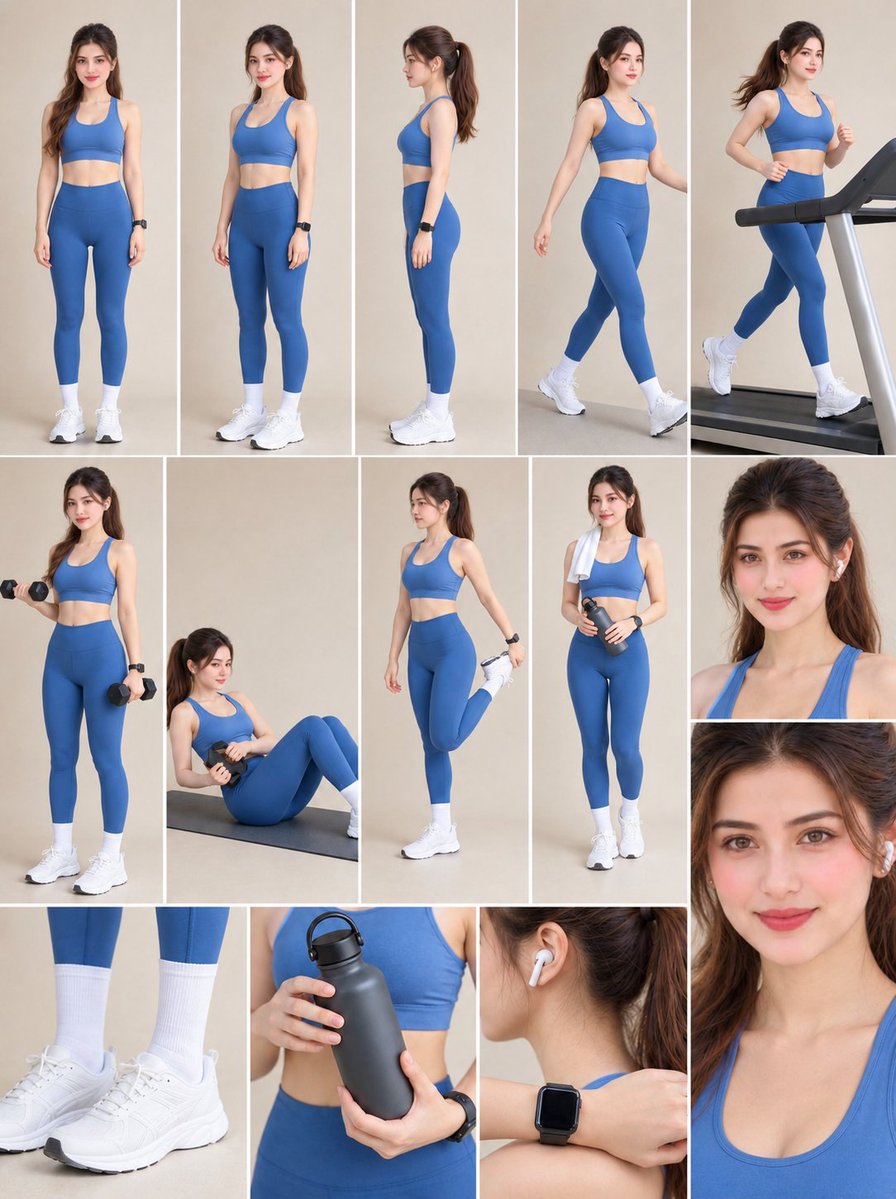 Royal Blue Fashion Collage
