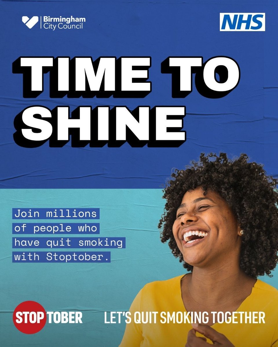BVSC's tweet photo. Who are you quitting smoking for? Quit smoking this #Stoptober and take a step towards a healthier future for yourself and those closest to you. Explore free support and advice: https://t.co/GzZhQWYkS6

@healthybrum @BhamCityCouncil @NHS https://t.co/DSetIE5N9L