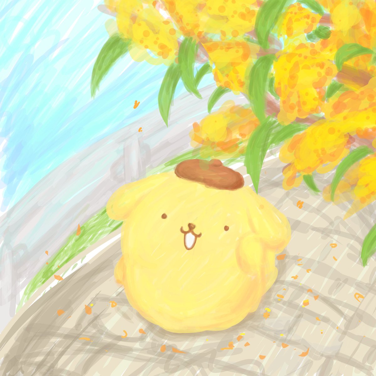 Reality_nico25's tweet photo. ポムポムプリンと金木犀🍮🧡🏵 https://t.co/eM4xtclmn4