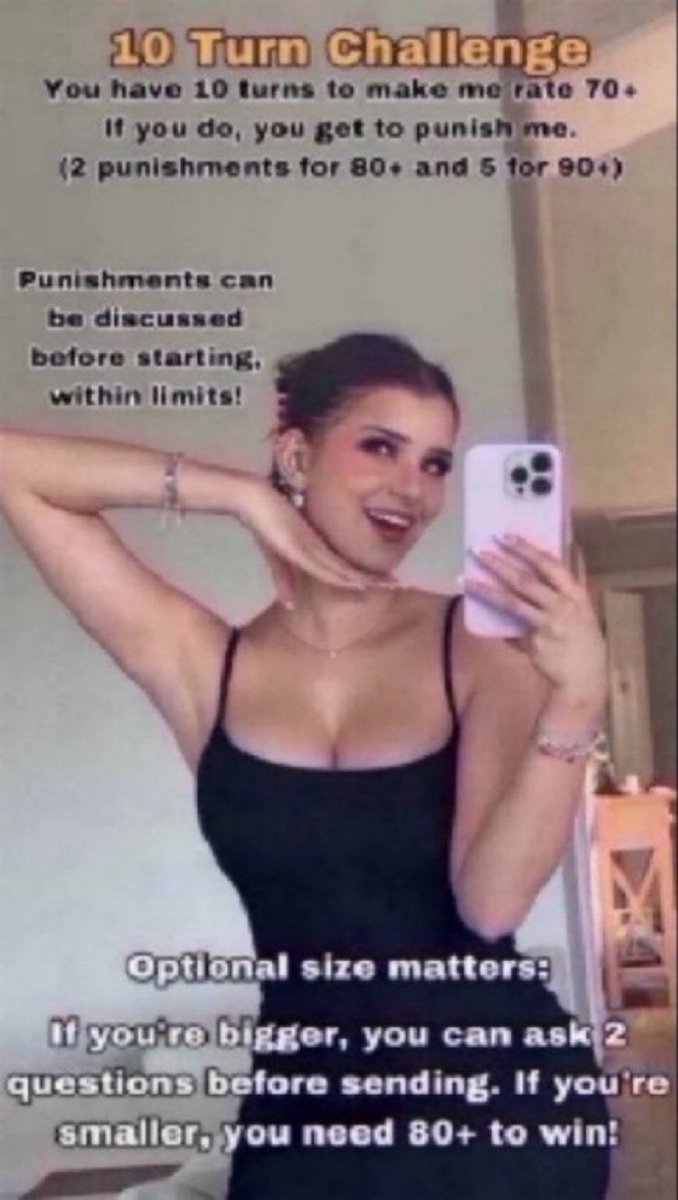 Celeblover1356's tweet photo. You make me rate 70+ Or beat me in Wankbattle I’ll hand over an irl
80+? 
I’ll her hand over her ig too
#wankbattle #wankbattle #wankchat #cuck https://t.co/NTz7YtZrqX