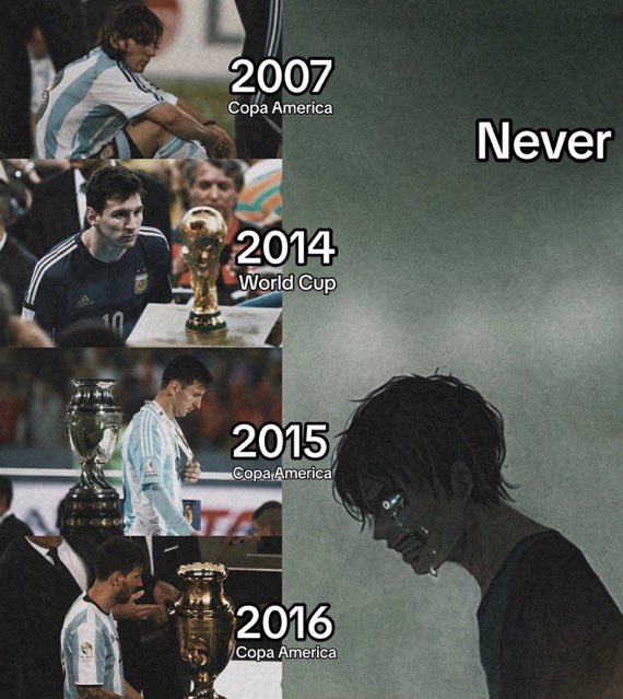 Manutinho_FCB's tweet photo. X: “¿Por qué nunca te rindes?”

Porque Messi nunca lo hizo.