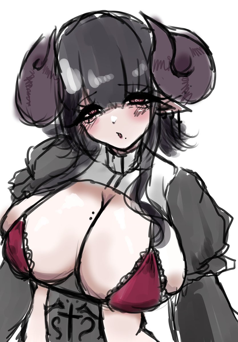 m_a_mofu's tweet photo. これは深夜の一発テンションで描いたデチチサキュバスシスターさんです https://t.co/x3LsN0UY5s
