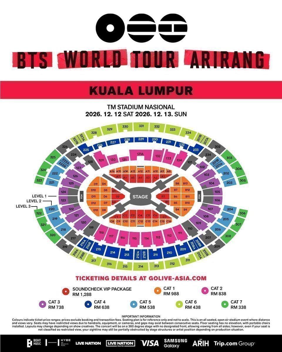 Gumbomaple's tweet photo. WTS LFB BTS ARIRANG WORLD TOUR LIVE IN KUALA LUMPUR MALAYSIA

DAY 1
CAT 7 = 2x Ticket ( 325 )
CAT 6 = 2x Ticket ( 314 )

☘️Help Until venue
☘️Accept Deposit &amp; Proof First
☘️Trusted 100%

#BTS_WORLDTOUR #BTSinKL #BTS #BTSinMY #BTS_WORLDTOUR_ARİRANG https://t.co/mStuLzwTrc