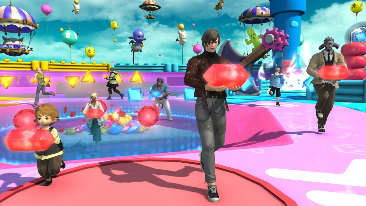 FF_XIV_EN's tweet photo. Take the crown, or FALL! 👑

Return to Blunderville for the Fall Guys collaboration, running now until Tuesday, October 27! 🏃 https://t.co/QoJjnPdv1s https://t.co/fCodu6Fjsl