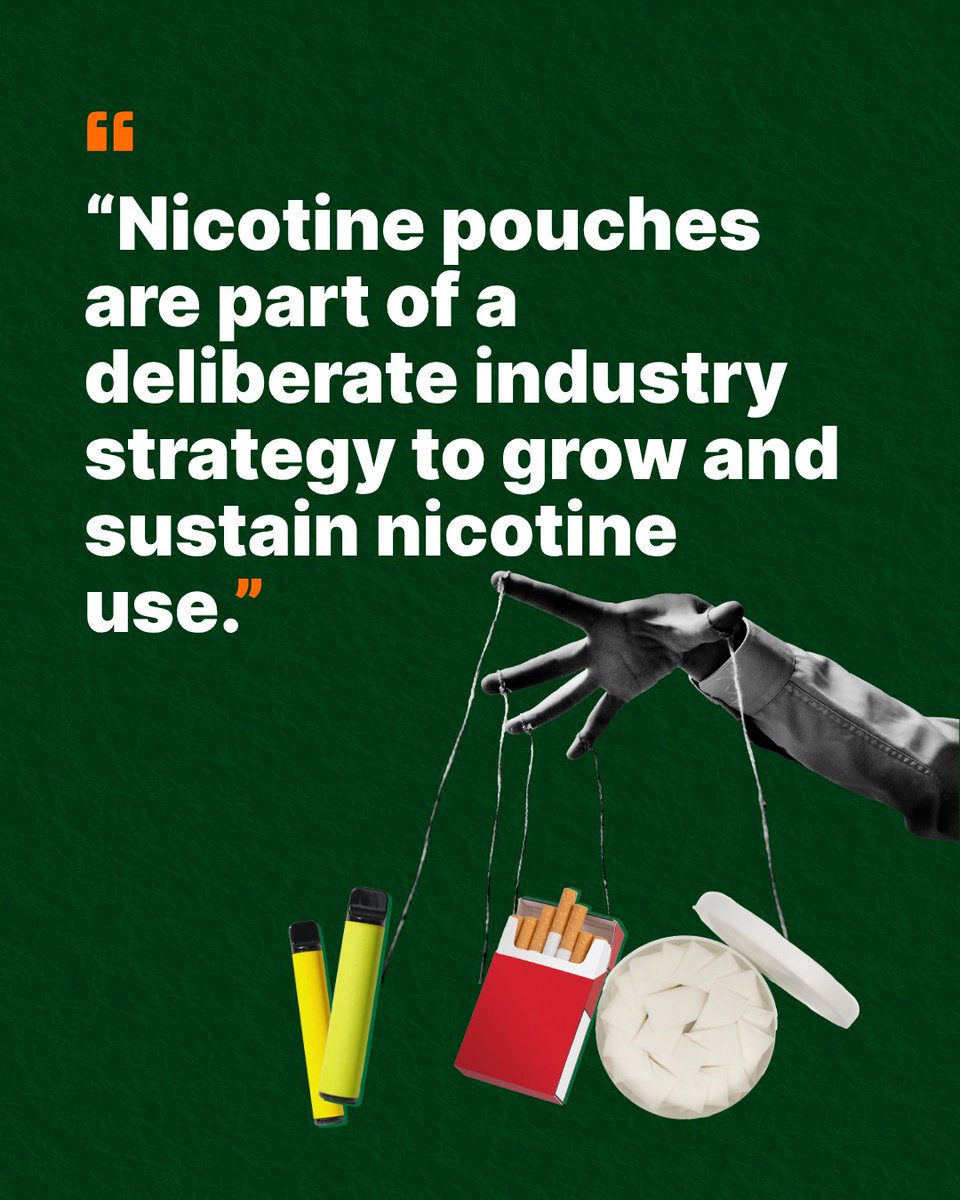exposetobacco's tweet photo. Nicotine pouches are growing in popularity, including among young people. That raises concerns about what increased nicotine use could mean for their health and well-being.

Nicotine can negatively affect the developing adolescent brain, including learning, memory and executive function. Yet tobacco companies are investing heavily in nicotine pouches as part of a strategy to grow and sustain nicotine use.

Read the brief to learn more: https://t.co/SzoVrlHpP6

#ExposeTobacco #MentalHealth