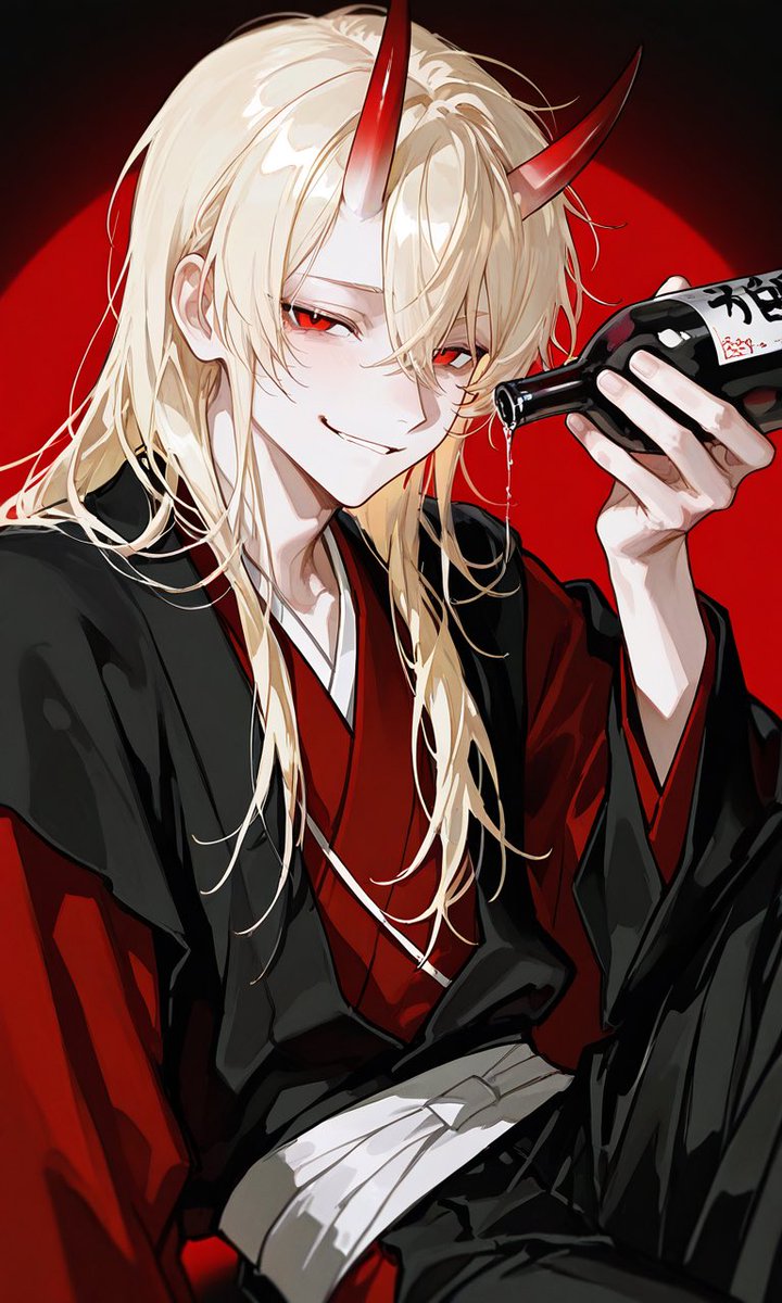 aoddw4's tweet photo. ちょこちょこ良いなって言ってもらえるうちの子をチラッと紹介させて、、
酒呑童子の朱羅くんです。
一人称は我って言うし酒豪で怪力で自由気ままで自信家な…ちょっと性格に難アリな1300歳の子です(私の好みで見た目幼い)
同じ子を2回目に作れない奴なのでちょっと違う部分あるけど https://t.co/uiEC50owda