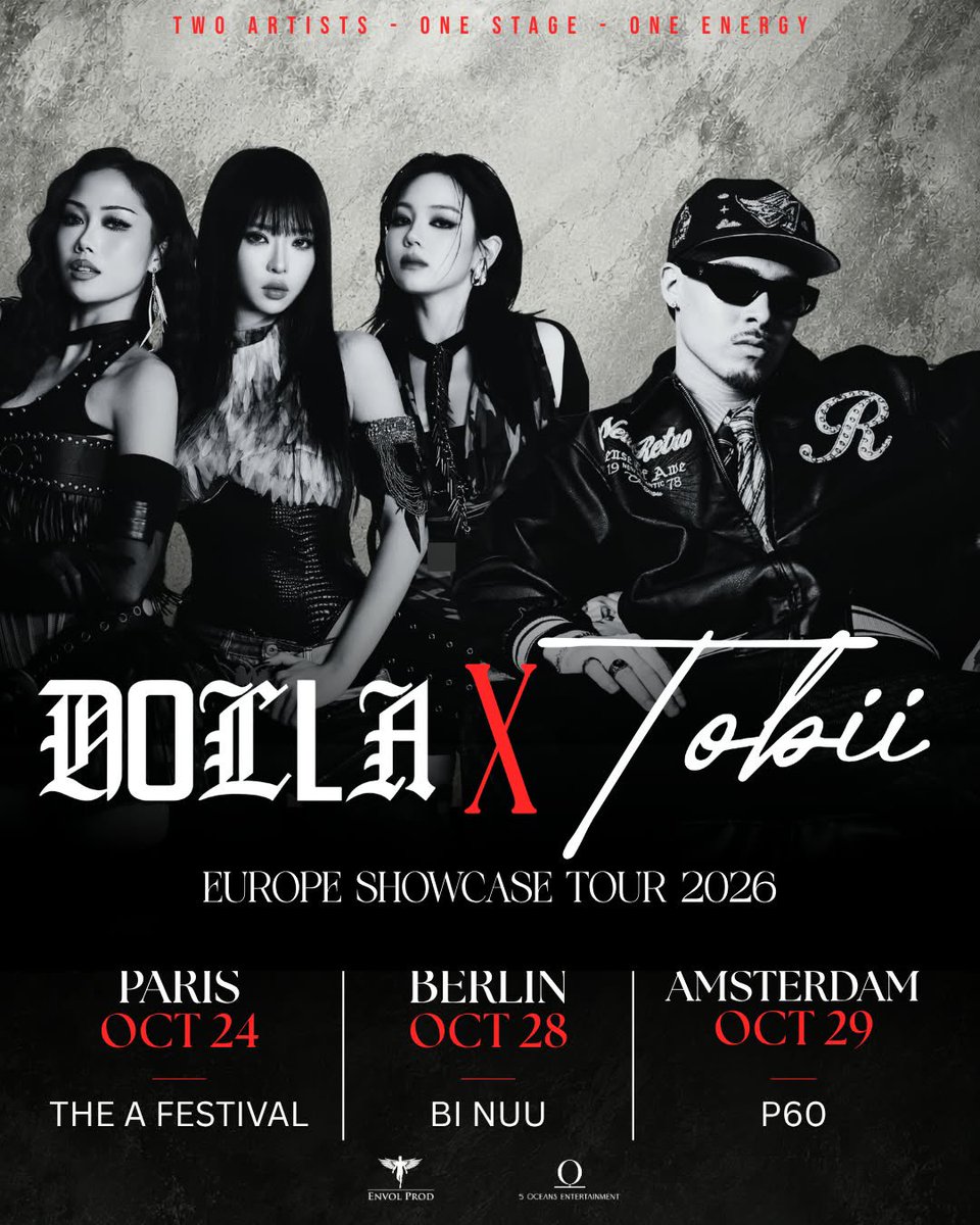 EnvolTorpedo's tweet photo. IT STARTED WITH “BAD GIRLS LIKE YOU.”
NOW DOLLA × TOBII ARE TAKING IT TO EUROPE. 🔥

They’ve already made music together.

This October, they’re taking that connection to the stage for a very special European showcase tour.

And they’re arriving with brand-new music.

++ https://t.co/FVnnPQjaGz