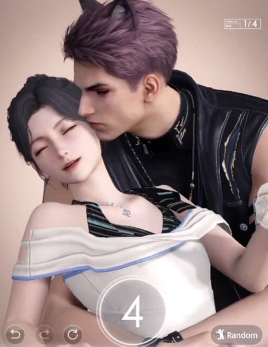 jollyrjones's tweet photo. I can’t get over this pose.

A hug from behind where Valko has his hands over the belly of MC while looking at her intently and searching for a cheek kiss (?) ...

MC is happy and smiling, clearly living her best life. 😭

It’s so intimate and newlywed coded. 🥹❤️

#ValkoIsLoved #ValkoIsComing