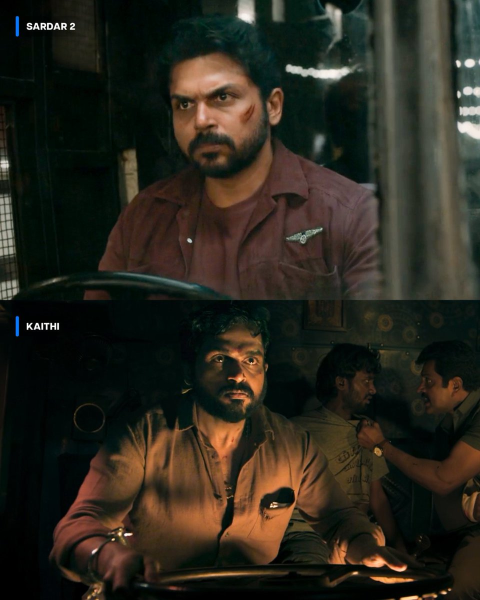 PrimeVideoIN's tweet photo. vroom vroom to the @Karthi_Offl cinematic parallel 🚛🔥

#Sardar2OnPrime, Watch Now https://t.co/8HyEnL3TP9