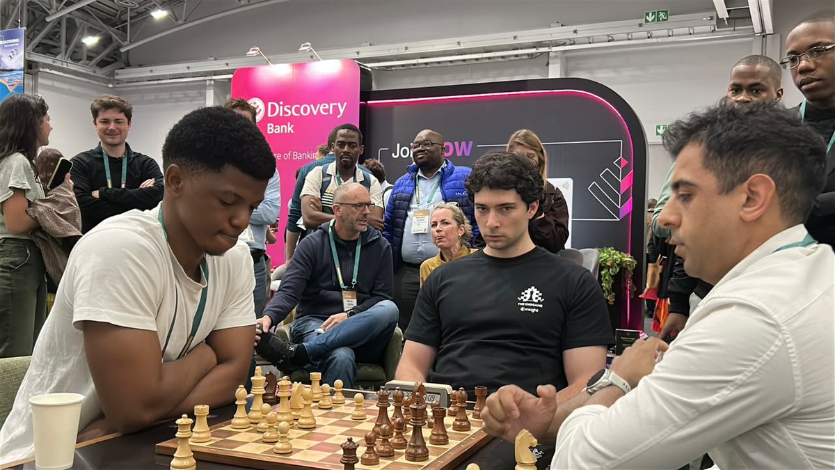 Insight_SA's tweet photo. ♟️ Our First Finalist Has Been Named ♟️ 
 
The first semi-final of the 2026 Insight/ASSA Chess Tournament has been decided, with Mohamed Bhawoodien securing the win and booking their place in the final. 👏 
 
They’ll now face the winner of the second semi-final, as the competition for R10,000 and the title of Actuarial Grandmaster moves one step closer to its conclusion. 
 
One finalist confirmed. One spot still up for grabs. 👀 Watch the next match live at 16:15 here: https://t.co/jlC1iCb9am 
 
#InsightASSAChessTournament #ASSAConvention2026