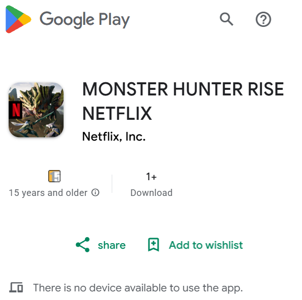 zxcv1042's tweet photo. 🤚「モンスターハンターライズ」がGoogle Playストアにリリースされました。❗🤚
Netflix公式で配信されているようですが、正式版ではなくテスト版が誤ってリリースされたようです。
特にUIはモバイルと非常に完全に互換性があります。
#モンハン #ーライズ #MonsterHunter #Rise #MHRise https://t.co/6ytCBSQL5E