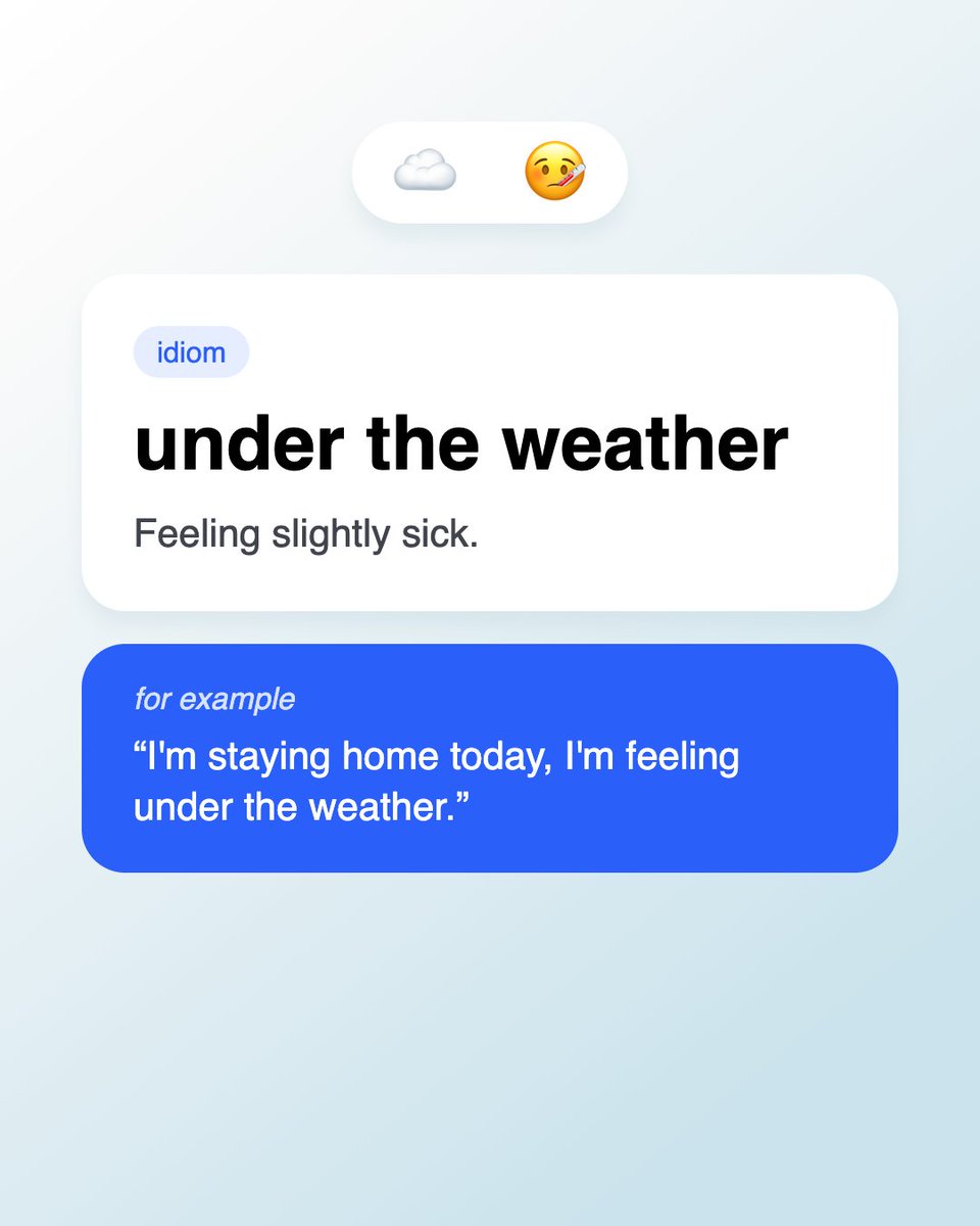 Loora_AI's tweet photo. Not a weather report. Guess the idiom before you swipe. https://t.co/p8qmM8Xj1y