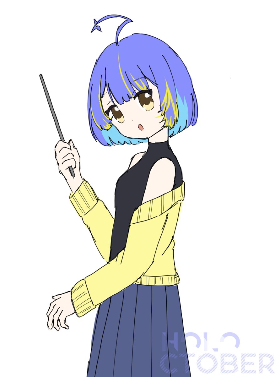 mochacatcafe's tweet photo. #holoctober day 5 teacher https://t.co/gsfyVwtAQp