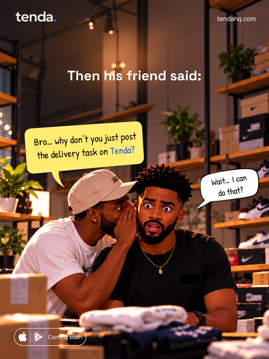 Tendahq's tweet photo. Tobi didn’t need another employee. He needed to stop doing everything himself.

Orders grew, deliveries took time, and Tobi was doing it all.

So he posted the task on Tenda, and someone else got it done.

Post the task. Let someone else handle it.

#Tenda #Microtasking #Gigs https://t.co/gfa6vzCpEG